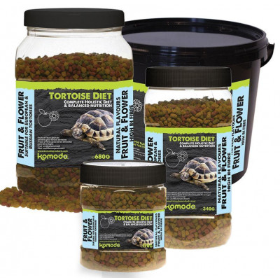 Alimentation granulée pour tortues terrestres "Tortoise diet fruit & flower" de Komodo