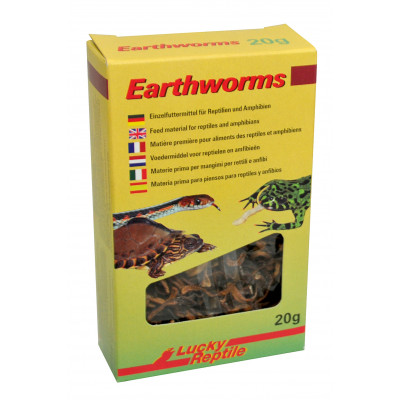 Vers de terre séchés "Earthworms" de Lucky reptile