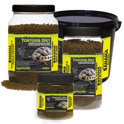 Alimentation granulée pour tortues terrestres "Tortoise diet banane" de Komodo