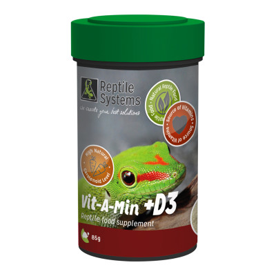 Poudre multi-vitaminée premium "Vit-A-Min" avec D3 de Reptile Systems
